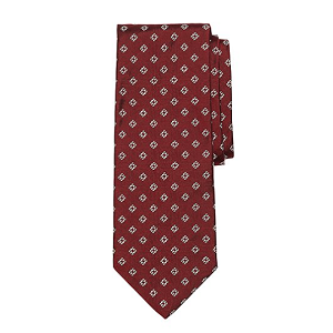 Four Petal Floral Tie - Burgundy